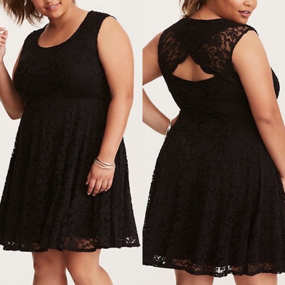 torrid Dresses & Skirts - TORRID lace surplice skater dress size 0